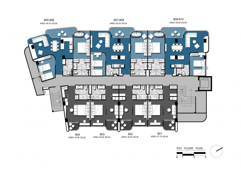 8th Floor Plan - The Treasure Phuket